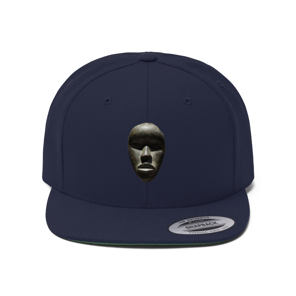 African Mask Design - Unisex Flat Bill Hat