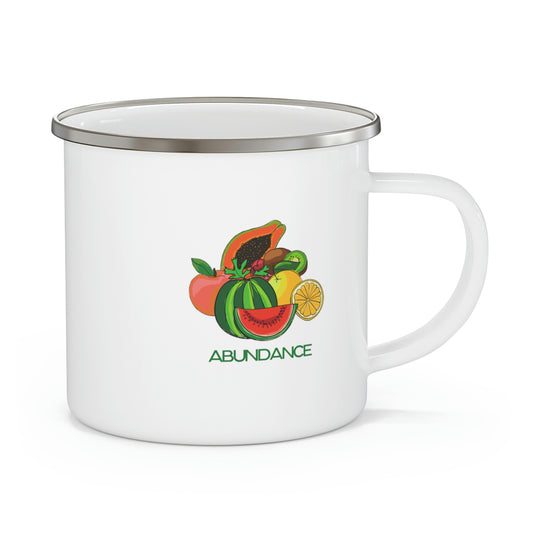 Enamel Camping Mug - ABUNDANCE