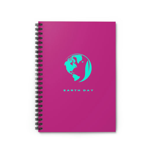 EARTH DAY - Spiral Notebook - Ruled Line - Pink Cover