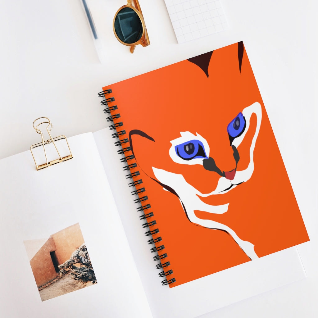 Cat Spiral Notebook - Ruled Line