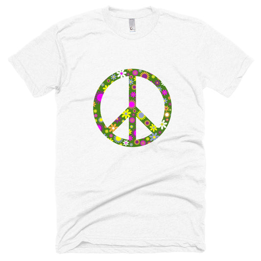 Peace Flower - Short sleeve soft t-shirt